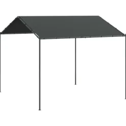 Telte & Lysthuse^Pavillon 3x3 m i stål og vandafvisende stof | Farve: Antracitgrå
