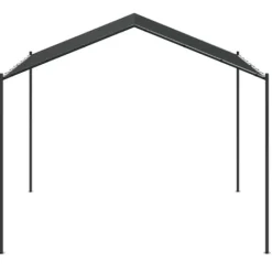 Telte & Lysthuse^Pavillon 3x3 m i stål og vandafvisende stof | Farve: Antracitgrå