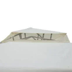 Online Pavillon 3x3 m med 4 sidevægge, metal/polyester, cremehvid – vejrbestandig Telte & Lysthuse