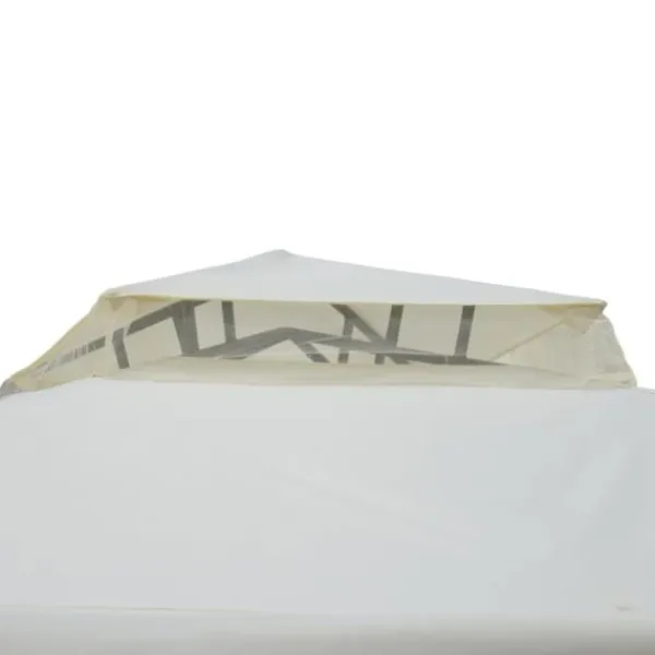 Online Pavillon 3x3 m med 4 sidevægge, metal/polyester, cremehvid – vejrbestandig Telte & Lysthuse