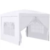 Best Pavillon 3x3 m med 4 sidevægge & vinduer, UV-beskyttelse, stål/oxford, taske, hvid Telte & Lysthuse