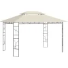 Discount Pavillon 4x3 m med massiv stålkonstruktion - Udendørs telt | Farve: Creme | Størrelse: 4x3x2,7 m Telte & Lysthuse