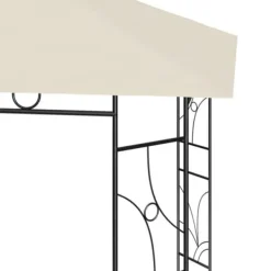 Discount Pavillon 4x3 m med massiv stålkonstruktion - Udendørs telt | Farve: Creme | Størrelse: 4x3x2,7 m Telte & Lysthuse