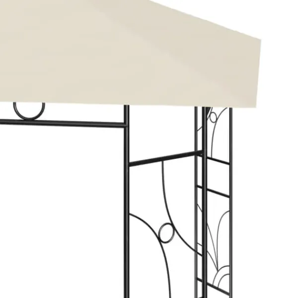 Discount Pavillon 4x3 m med massiv stålkonstruktion - Udendørs telt | Farve: Creme | Størrelse: 4x3x2,7 m Telte & Lysthuse