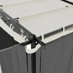 Sale Pavillon 6x3 m med mesh-vægge i stål | Farve: Creme Buer, Spalier, Lysthuse Uden Tag