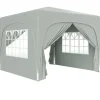 Telte & Lysthuse^Pavillon 3x3 m pop-up, vandafvisende, vintertålelig, UV-beskyttelse 50+, 4 sidevægge & taske, lysegrå