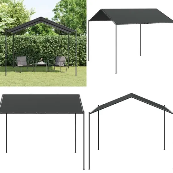 Sale Pavillon 3x3 m stål og stof antracitgrå - Pavillon - Pavilloner - Home & Living Telte & Lysthuse