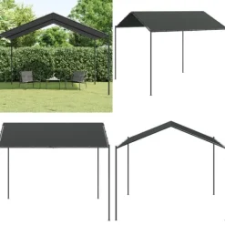 Telte & Lysthuse^Pavillon 4x4 m stål og stof antracitgrå - Pavillon - Pavilloner - Home & Living