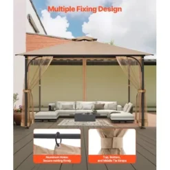 Online Pavillonnet, 275x340x220 cm, Khaki, Netgardin Telte & Lysthuse