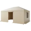 Pavillonovertræk 3,68x4,9 m Beige, PE-materiale, vejrbestandig opbevaring Telte & Lysthuse