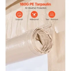 Best Pavillonovertræk, 3,66x4,87 m, Beige, PE, vejrbestandig opbevaring Telte & Lysthuse