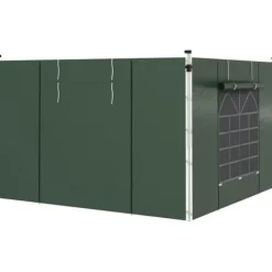 Best Pavillonsider 2-pak 3x3/3x6 m, vinduer & velcro, vandtætte oxford, grønne Telte & Lysthuse