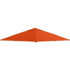 Telte & Lysthuse^Pavillontag 2,98x2,95 m, solbeskyttelse i polyester, orange
