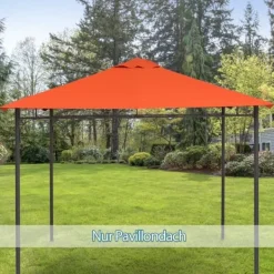 Telte & Lysthuse^Pavillontag 2,98x2,95 m, solbeskyttelse i polyester, orange