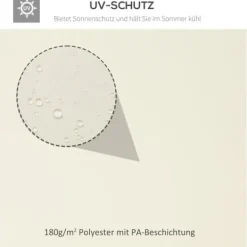 Telte & Lysthuse^Pavillontag 4x3 m til metalpavillon, med dræningshul, polyester, cremehvid