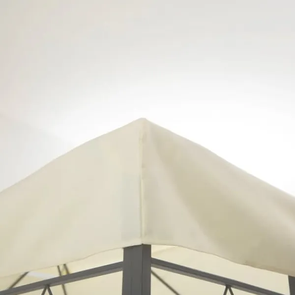 Telte & Lysthuse^Pavillontag 4x3 m til metalpavillon, med dræningshul, polyester, cremehvid