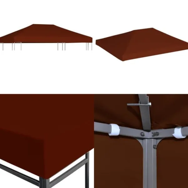 New Pavillontopdække 310 g/m² 3 x 4 m terracotta - Pavillontopdække - Pavillontopdækker - Home & Living Telte & Lysthuse