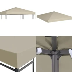 Telte & Lysthuse^Pavillontopdække 310 g/m² 3x3 m beige - Pavillontopdække - Pavillontopdækker - Home & Living