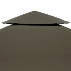Telte & Lysthuse^Pavillontopdække i 2 lag 3x3 m 310 g/m² gråbrun - Pavillontopdække - Pavillontopdækker - Home & Living