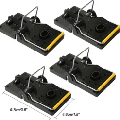 Hot 4Pcs Professional Mouse Traps Mousetrap Strong Easy Catcher Control Reusable Skadedyrsfælder