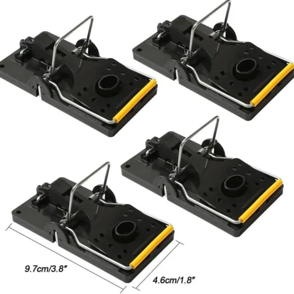 Hot 4Pcs Professional Mouse Traps Mousetrap Strong Easy Catcher Control Reusable Skadedyrsfælder