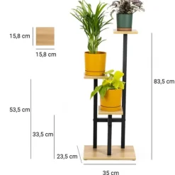 Discount PEAK universal blomsterstander - sort, 3-etagers blomsterstander til 3 potter Plantestativer