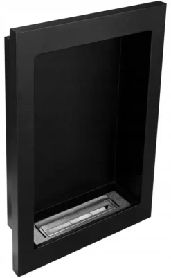 Pejse^Pejs Bio pejs Vægmonteret biopejs ethanol pejs VERTICAL 61 cm x 39 cm x 12 cm sort økologisk pejs