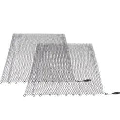 Tilbehør Til Brændeovne & Pejse^Pejs Mesh Screen Gardin 2 brede paneler Hængende erstatningsskærme til hjemmet Brændeovn Pejs Sort 24x22in
