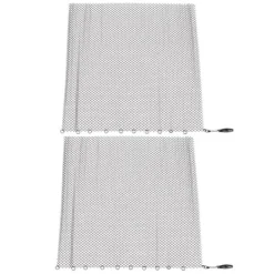 Tilbehør Til Brændeovne & Pejse^Pejs Mesh Screen Gardin 2 brede paneler Hængende erstatningsskærme til hjemmet Brændeovn Pejs Sort 24x22in