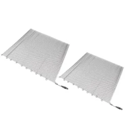 Tilbehør Til Brændeovne & Pejse^Pejs Mesh Screen Gardin 2 brede paneler Hængende erstatningsskærme til hjemmet Brændeovn Pejs Sort 24x22in