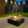 Best Pejse Bio-pejs Fritstående biopejs Sunset Garden Mini sort mat Bioethanolbrænder 26 cm x 33 cm x 26 cm til have til hjemmet Ekologis Pejse