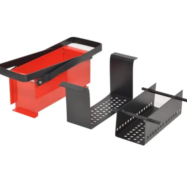 Tilbehør Til Brændeovne & Pejse^Pejseredskaber - Living briketpresser til papir 34x14x14 cm sort og rød