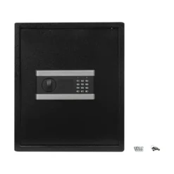 Sale Pengeskab - Elektronisk digital kodelås - Intelligent alarm - Nødnøgler - Tredobbelt tyverisikringslås - 38×31×45 cm - CE-certificeret - Sort Pengeskabe