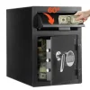 Pengeskabe^Pengeskab 1,2 kubikfod, Frontmonteret, Stor Kapacitet, Digital Tastatur, 2-lags Opbevaringsboks, Sort, Reservenøgler, Kontanter, Smykker, Dokumenter | CDON