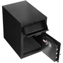 Pengeskabe^Pengeskab 1,2 kubikfod, Frontmonteret, Stor Kapacitet, Digital Tastatur, 2-lags Opbevaringsboks, Sort, Reservenøgler, Kontanter, Smykker, Dokumenter | CDON