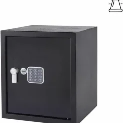 Pengeskabe^Pengeskab med elektronisk lås Yale Sort 40 L 39 x 35 x 36 cm Rustfrit stål