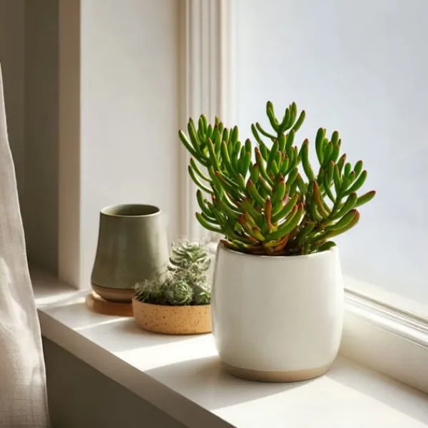 Krukkeplanter Indendørs^Pengetræ - Crassula ovata 'Gollum' - Højde 15-25 cm - Potte 12 cm