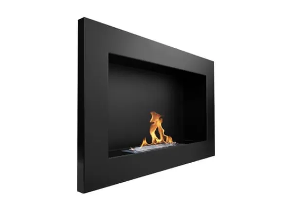 Sale Perfekt til jul julegave Ethanol pejs Bioethanol vægmonteret bioovn 65 x 40 x 12 cm mat sort Biokedel miljøvenlig bioovn Pejse