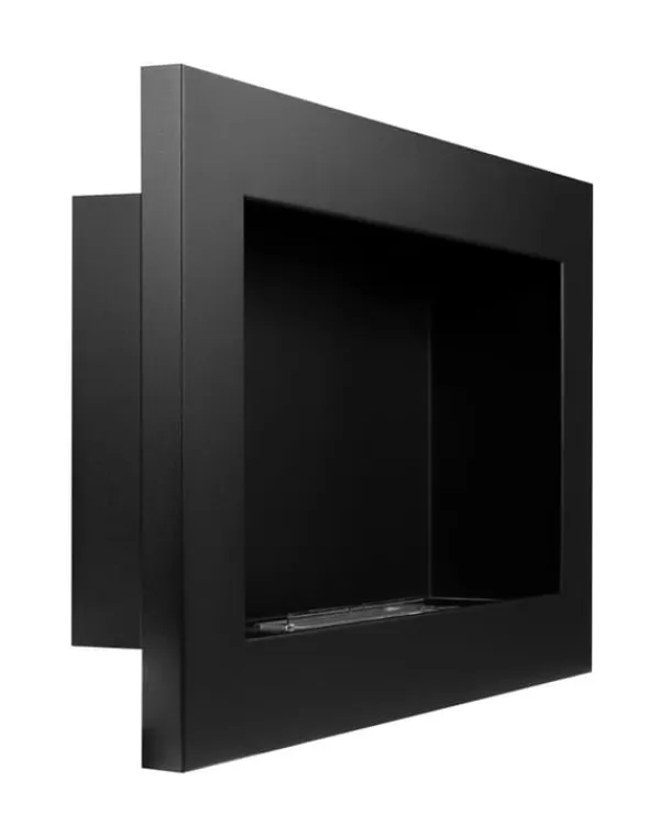 Sale Perfekt til jul julegave Ethanol pejs Bioethanol vægmonteret bioovn 65 x 40 x 12 cm mat sort Biokedel miljøvenlig bioovn Pejse