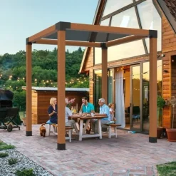 Buer, Spalier, Lysthuse Uden Tag^Pergola Beslag Sæt 152x152mm, 4 stk 3-vejs Heavy Duty Hjørnebeslag til træprojekter. Nem installation til lysthuse og pergolaer.
