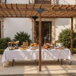 Buer, Spalier, Lysthuse Uden Tag^Pergola beslagssæt, T-formet 92x92 mm, sort, stål