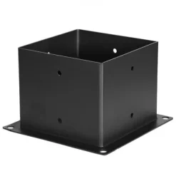 Buer, Spalier, Lysthuse Uden Tag^Pergola beslagssæt, 3-vejs hjørnebeslag 142x142 mm, sort, kulstofstål