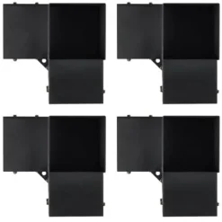 Outlet Pergola beslagssæt, 3-vejs hjørnebeslag, 14,2x14,2 cm, sort, stål Buer, Spalier, Lysthuse Uden Tag