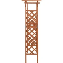 Buer, Spalier, Lysthuse Uden Tag^Pergola med låge - Havepergola i massivt grantræ | Størrelse: 116x40x204 cm