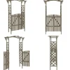Online Pergola med låge 116x40x204 cm massivt grantræ grå - Pergola - Pergolaer - Home & Living Buer, Spalier, Lysthuse Uden Tag