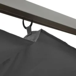 Buer, Spalier, Lysthuse Uden Tag^Pergola med sammenrulleligt tag 3x3 m - Robust antracitgrå stål | Vægt: 180 g/m²