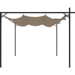 Outlet Pergola med sammenrulleligt tag - UV-resistent & robust | Størrelse: 295x292x230 cm | Farve: Gråbrun Buer, Spalier, Lysthuse Uden Tag