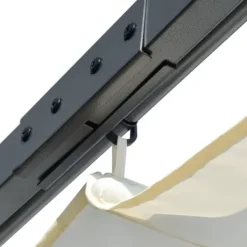 Buer, Spalier, Lysthuse Uden Tag^Pergola med tilbagetrækkeligt tag 3x3 m stål cremefarvet - Pergola - Pergolaer - Home & Living