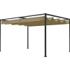 Buer, Spalier, Lysthuse Uden Tag^Pergola 4x3m havepavillon, terrasse tagbeklædning lavet af stål, havepavillon med justerbart tag, fritstående, solafskærmning til terrasse og have, Kh | CDON