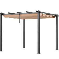 Buer, Spalier, Lysthuse Uden Tag^Pergola, 297x297x230 cm, Beige, Aluminium